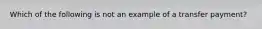 Which of the following is not an example of a transfer payment?