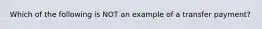 Which of the following is NOT an example of a transfer payment?