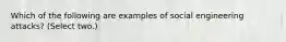 Which of the following are examples of social engineering attacks? (Select two.)