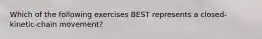 Which of the following exercises BEST represents a closed-kinetic-chain movement?
