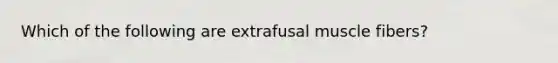 Which of the following are extrafusal muscle fibers?