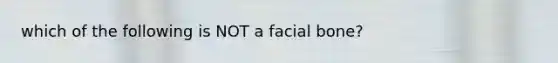 which of the following is NOT a facial bone?