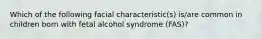 Which of the following facial characteristic(s) is/are common in children born with fetal alcohol syndrome (FAS)?