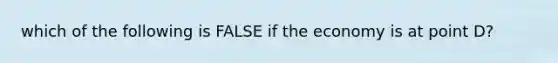 which of the following is FALSE if the economy is at point D?