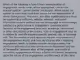 Which of the following is false? Final communication of engagement results must, where appropriate, contain the internal auditors' opinion and/or conclusions. When issued, an opinion or conclusion must take account of the expectations of senior management, the board, and other stakeholders and must be supported by sufficient, reliable, relevant, and useful information Internal auditors are not encouraged to acknowledge satisfactory performance in engagement communications Opinions at the engagement level may be ratings, conclusions, or other descriptions of the results. Such an engagement may be in relation to controls around a specific process, risk, or business unit. The formulation of such opinions requires consideration of the engagement results and their significance When releasing engagement results to parties outside the organization, the communication must include limitations on distribution and use of the results Communication of the progress and results of consulting engagements will vary in form and content depending upon the nature of the engagement and the needs of the client