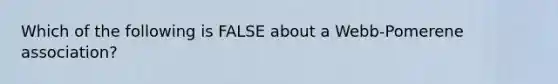 Which of the following is FALSE about a​ Webb-Pomerene association?