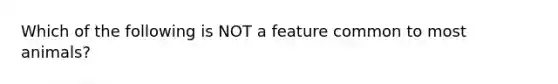 Which of the following is NOT a feature common to most animals?