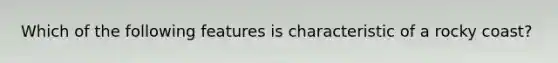 Which of the following features is characteristic of a rocky coast?