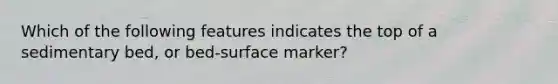 Which of the following features indicates the top of a sedimentary bed, or bed-surface marker?