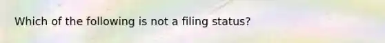 Which of the following is not a filing status?