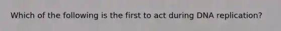 Which of the following is the first to act during DNA replication?