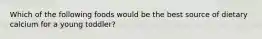 Which of the following foods would be the best source of dietary calcium for a young toddler?