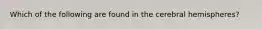 Which of the following are found in the cerebral hemispheres?