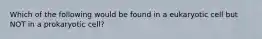 Which of the following would be found in a eukaryotic cell but NOT in a prokaryotic cell?