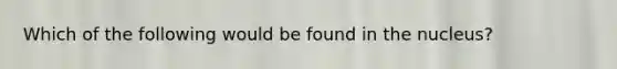 Which of the following would be found in the nucleus?