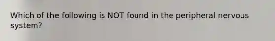 Which of the following is NOT found in the peripheral nervous system?