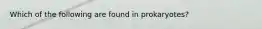 Which of the following are found in prokaryotes?