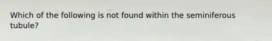 Which of the following is not found within the seminiferous tubule?