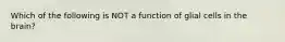 Which of the following is NOT a function of glial cells in the brain?