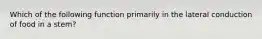 Which of the following function primarily in the lateral conduction of food in a stem?