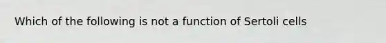 Which of the following is not a function of Sertoli cells