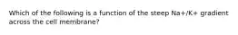 Which of the following is a function of the steep Na+/K+ gradient across the cell membrane?