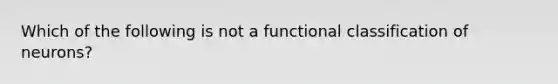 Which of the following is not a functional classification of neurons?