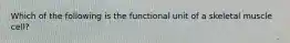 Which of the following is the functional unit of a skeletal muscle cell?