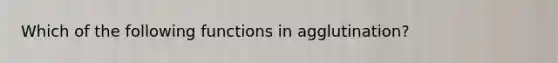 Which of the following functions in agglutination?