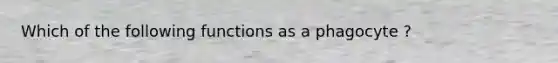 Which of the following functions as a phagocyte ?