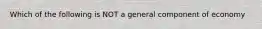 Which of the following is NOT a general component of economy