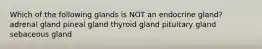 Which of the following glands is NOT an endocrine gland? adrenal gland pineal gland thyroid gland pituitary gland sebaceous gland