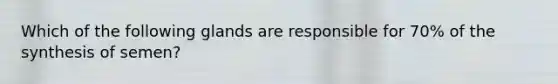 Which of the following glands are responsible for 70% of the synthesis of semen?