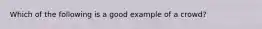 Which of the following is a good example of a crowd?