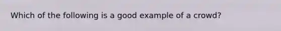 Which of the following is a good example of a crowd?