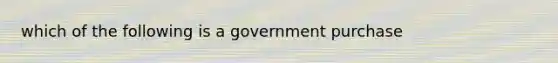 which of the following is a government purchase