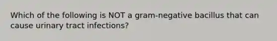 Which of the following is NOT a gram-negative bacillus that can cause urinary tract infections?