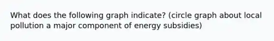 What does the following graph indicate? (circle graph about local pollution a major component of energy subsidies)