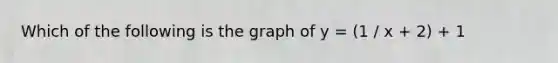 Which of the following is the graph of y = (1 / x + 2) + 1