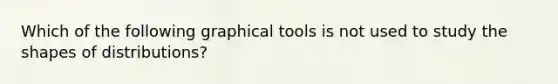 Which of the following graphical tools is not used to study the shapes of distributions?