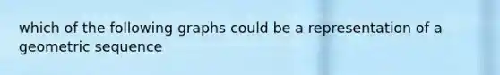 which of the following graphs could be a representation of a geometric sequence