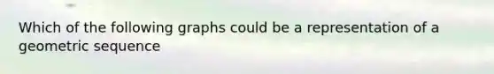 Which of the following graphs could be a representation of a geometric sequence