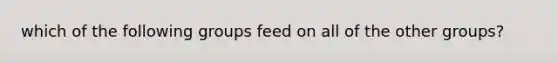 which of the following groups feed on all of the other groups?