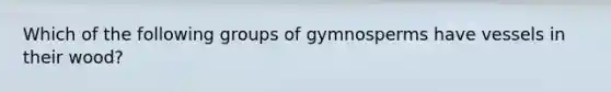 Which of the following groups of gymnosperms have vessels in their wood?