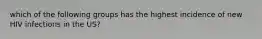 which of the following groups has the highest incidence of new HIV infections in the US?