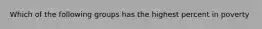 Which of the following groups has the highest percent in poverty