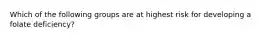 Which of the following groups are at highest risk for developing a folate deficiency?