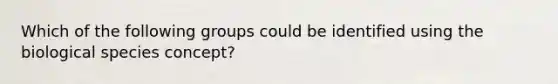 Which of the following groups could be identified using the biological species concept?