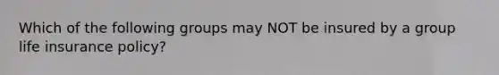 Which of the following groups may NOT be insured by a group life insurance policy?