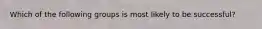 Which of the following groups is most likely to be successful?